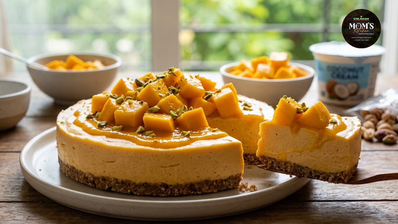No-Bake Mango Cheesecake